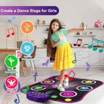 Flooyes Tapis de Danse Électronique Enfants 3-12 Ans Bluetooth