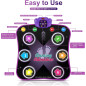 Flooyes Electronic Dance Mat for Kids 3-12, Wireless Bluetooth, Light-up 6-Button, 5 Game Modes, Birthday Gift