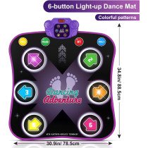 Flooyes Dance Mat Toy for Kids 3-12 | Bluetooth, Lights & 5 Games