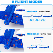 3 Pack Airplane Launcher Toys with LED Foam Glide & Catapult - Kids Gift