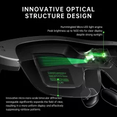 Lunettes AR Ultra-Légères 86 HD, Commande Vocale iOS/Android