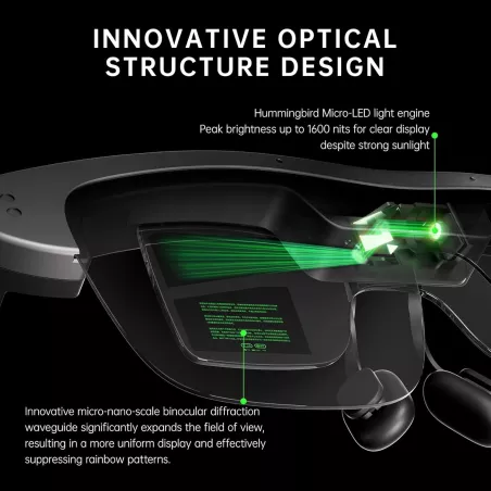 Lunettes AR Ultra-Légères 86 HD, Commande Vocale iOS/Android