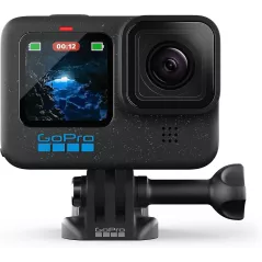 GoPro HERO12 Black - Caméra d'action étanche 5.3K60 UHD, 27MP, HDR, Streaming Live, Stabilisation