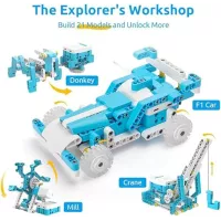 WhalesBot D1 Kit Robot STEM 21-en-1 pour Enfants 4+, 280+ pièces, Programmable via APP, Cadeau Idéal