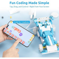 WhalesBot D1 21-in-1 STEM Coding Robot Kit for Kids 4+, 280+ Pieces
