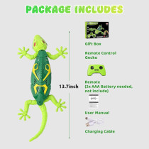 RC Wall Crawler Gecko Toy – Rechargeable, Quiet, Remote Up to 65ft