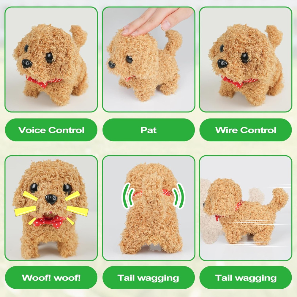 2025 AI Robot Dog Puppy – Realistic Interactive Pet That Barks & Wags Tail