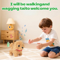 2025 AI Robot Dog Puppy – Realistic Interactive Pet That Barks & Wags Tail