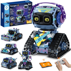 Sillbird 5in1 Robot Building Kit with Remote Control | STEM Toy for Kids 8-12