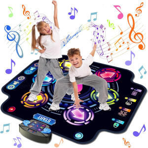 Upgraded KIZJORYA Kids Dance Mat – Bluetooth, 5 Speeds, 9 Levels Fun