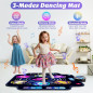 KIZJORYA Upgraded Kids Dance Mat, Wireless Bluetooth, 5 Speeds & 9 Levels, Light-Up Music Game Toy for Ages 3-10+
