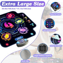 Upgraded KIZJORYA Kids Dance Mat – Bluetooth, 5 Speeds, 9 Levels Fun