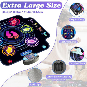Tapis de Danse KIZJORYA Enfants Bluetooth 9 Niveaux LED