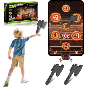 Axe Throwing Target Game Set with Electronic Scoring for Kids 3-10+