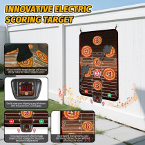 Axe Throwing Target Game Set with Electronic Scoring for Kids 3-10+