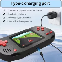 Console de jeux portable enfant, 300 jeux intégrés dont 137 classiques 16-bit, écran 3 pouces