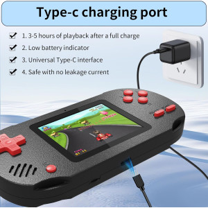 Handheld Game Console for Kids with 300 Games & 3.0 Screen - Retro Fun!
