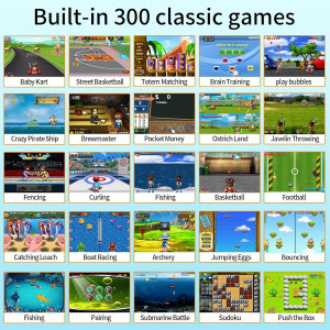 Handheld Game Console for Kids with 300 Games & 3.0 Screen - Retro Fun!