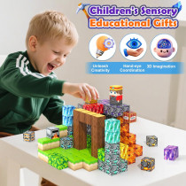 150 Magnetic Building Blocks STEM Toy for Kids Ages 3-12 - Gift Idea