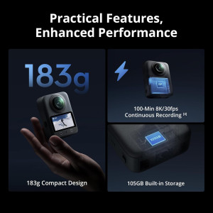 DJI Osmo 360° Waterproof Action Camera | 8K Video, 120MP Photos, 105GB Storage