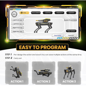 Robot Chien Intelligent Enfant – STEM, Voix, Télécommande, 30+ Actions