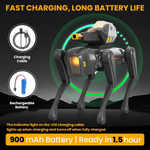 Robot Chien Intelligent Enfant – STEM, Voix, Télécommande, 30+ Actions