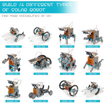 14-in-1 Solar Robot Kit for Kids, STEM Toy for Ages 8-12 | DIY Robot Gift