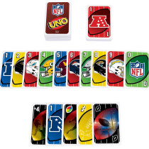 Mattel UNO NFL Card Game in Storage Tin – Kids, Adults, Parties & Travel