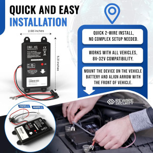 REWIRE DB2 Wired GPS Tracker for Vehicles | Easy Install, Live Tracking
