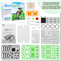 Bottleboom 13-in-1 Solar STEM Robot Kit for Kids Ages 8-12 – Green