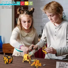 Kit Robot Solaire 14-en-1 STEM pour Enfants 8-12 ans, Jouet Éducatif DIY Énergie Solaire, Cadeau