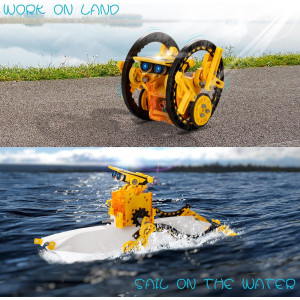 14-in-1 Solar Robot Kit for Kids 8-12 | Educational STEM Toy Gift