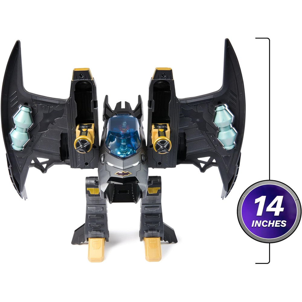DC Comics Metal Force Batwing 2-in-1 Playset with Batman & Superman