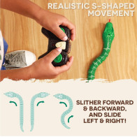 Terra by Battat Serpent RC Émeraude LED - Jouet Éducatif 6+