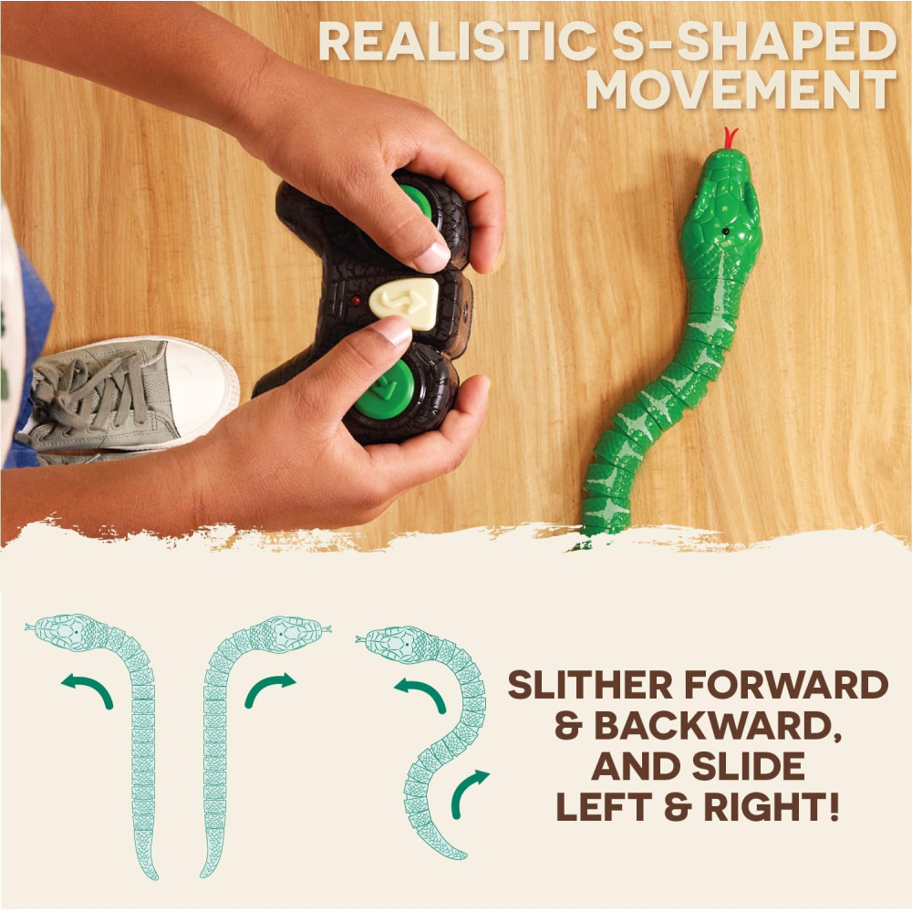 Terra by Battat RC Emerald Tree Boa Snake Robot with LED Eyes & Remote