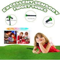6pcs Sensory Fidget Toys: Shape Changing Robot, Suction Cups & Pop Tubes
