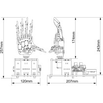 DIY Arduino AI Bionic Robot Hand Kit | 5-Finger Mechanical Arm Set