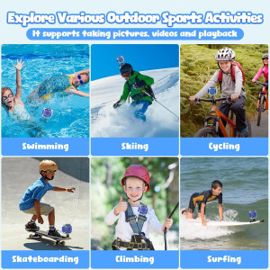 Appareil Photo Étanche Enfants PROGRACE - Cadeau 3-14 ans