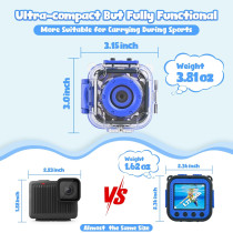 PROGRACE Kids Waterproof Camera for Boys – Underwater Digital Toy with 32GB