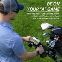 Golf Push Cart Phone Holder - Silicone Mount for Clicgear & More