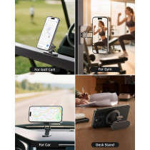 4-in-1 Magnetic Golf Cart Phone Holder Mount for iPhone & EZGO Carts