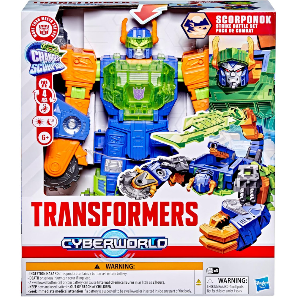 Transformers CYBERWORLD Scorponok Strike Battle Set with Lights & Sounds