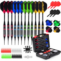 Professional Soft Tip Darts Set 12Pcs with Extras & Storage Case