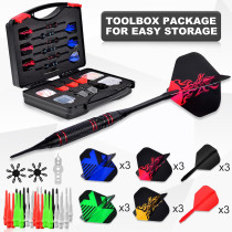 Professional Soft Tip Darts Set 12Pcs with Extras & Storage Case