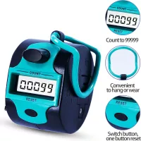 Compteur manuel digital 5 chiffres portable - Clicker mécanique pour points, personnes, golf, tours