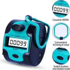 Compteur manuel digital 5 chiffres portable - Clicker mécanique pour points, personnes, golf, tours