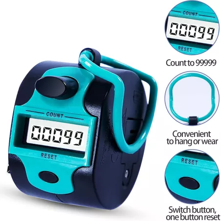 Compteur manuel digital 5 chiffres portable - Clicker mécanique pour points, personnes, golf, tours