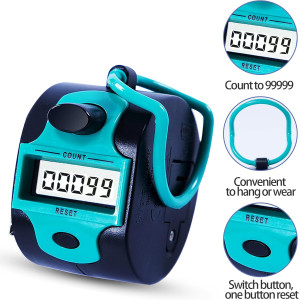 Handy Manual Digital Clicker Counter - 5-Digit Mechanical Tally Tool