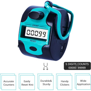 Handy Manual Digital Clicker Counter - 5-Digit Mechanical Tally Tool