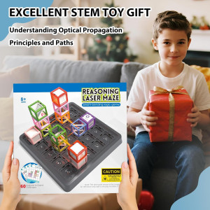 Laser Maze Logic Game - STEM Puzzle for Kids 8-13, 60+ Challenges